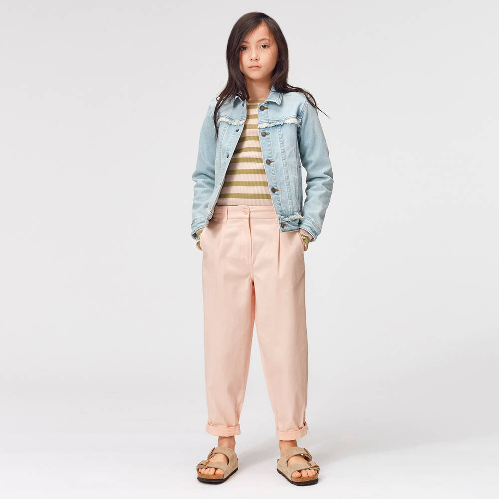 Molo-Girls Striped Cotton Top | Childrensalon Outlet