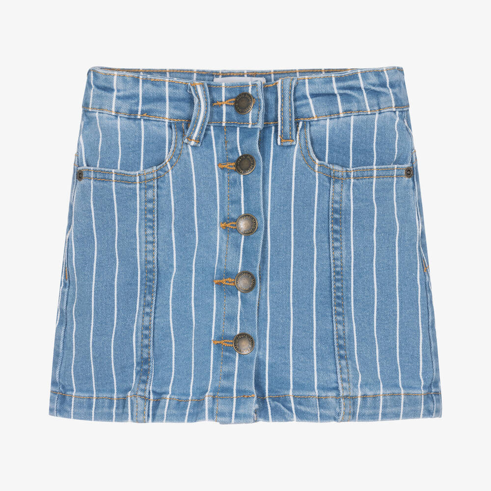 Molo - Girls Striped Denim Skirt | Childrensalon