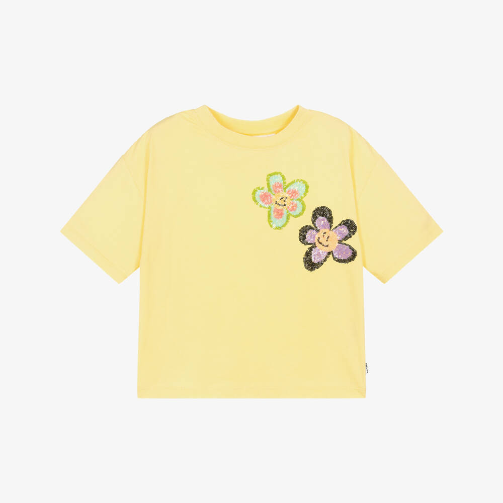 Molo-تي شيرت بناتي مزين بالترتر والزهور | Childrensalon Outlet
