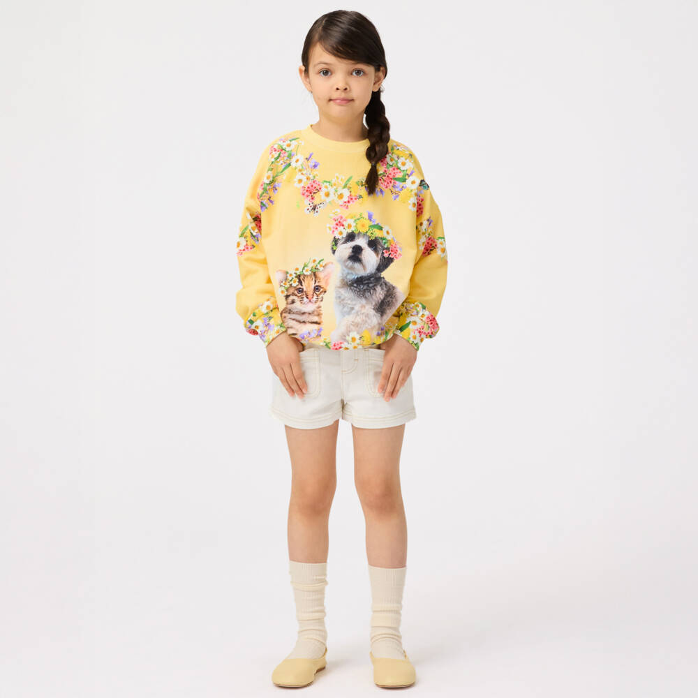 Molo-Girls Sunny Floral Cotton Top | Childrensalon Outlet