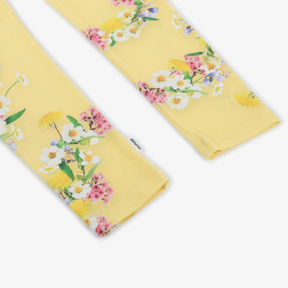 Molo-Girls Sunny Hued Floral Tights | Childrensalon Outlet