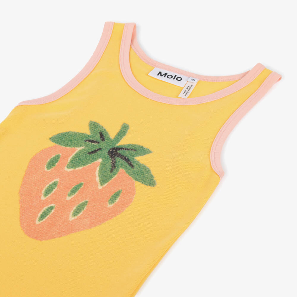 Molo-Girls Sunny Strawberry Sleeveless Top | Childrensalon Outlet