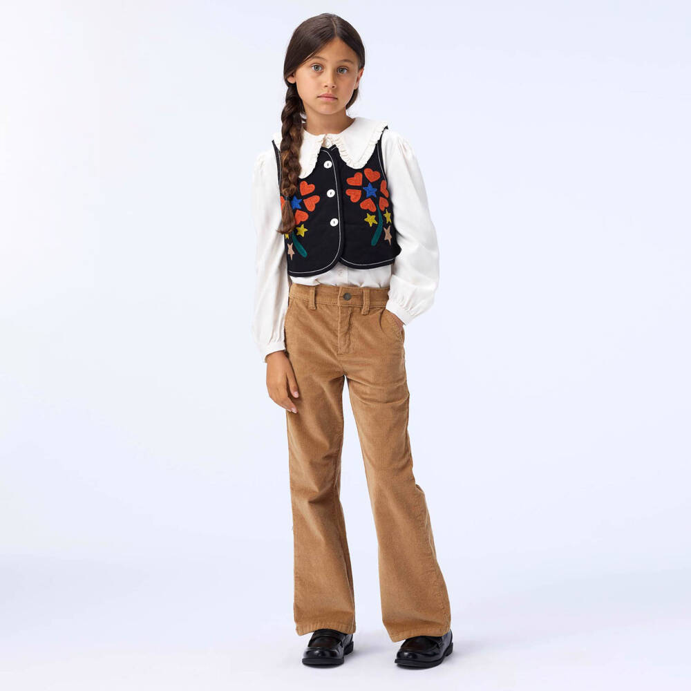 Molo-Коричневые вельветовые расклешенные брюки для девочек | Childrensalon Outlet