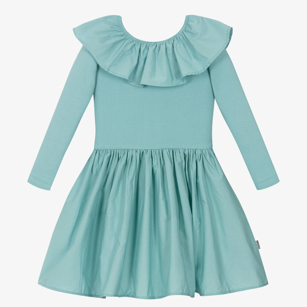 Robe turquoise fille sales