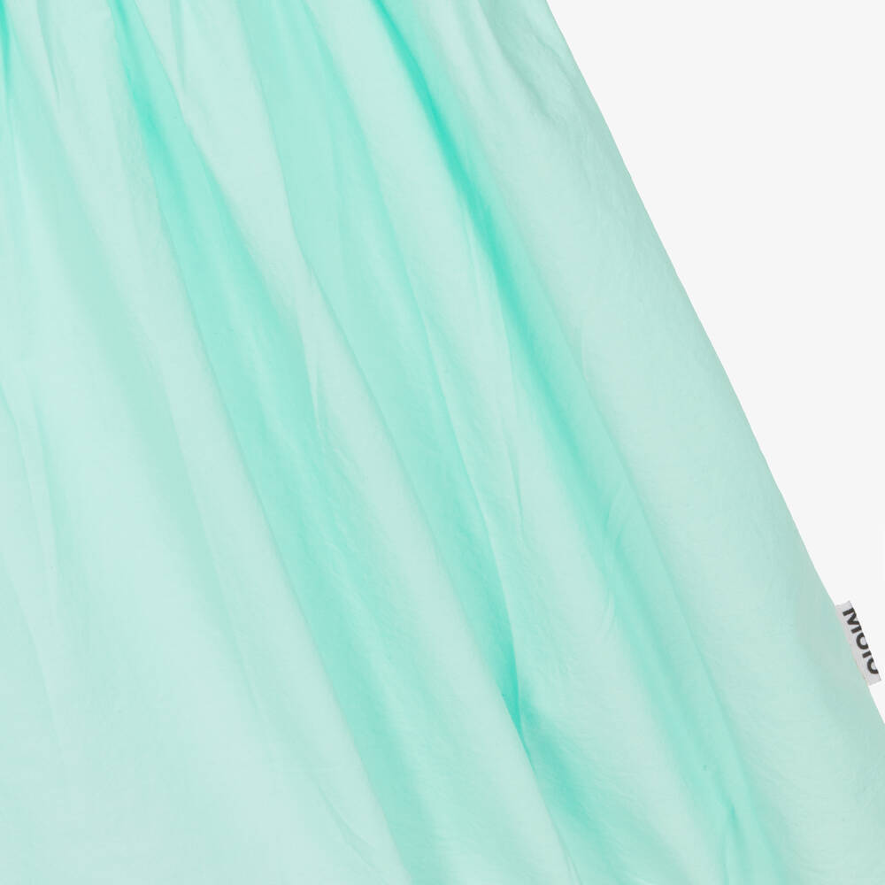 Molo-Girls Turquoise Green Cotton Dress | Childrensalon Outlet