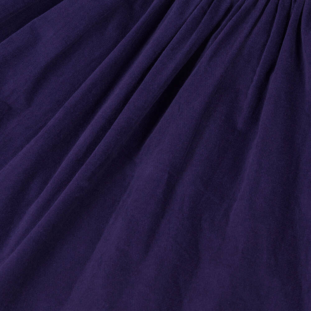 Molo-Girls Velvet Purple Cotton Dress | Childrensalon Outlet