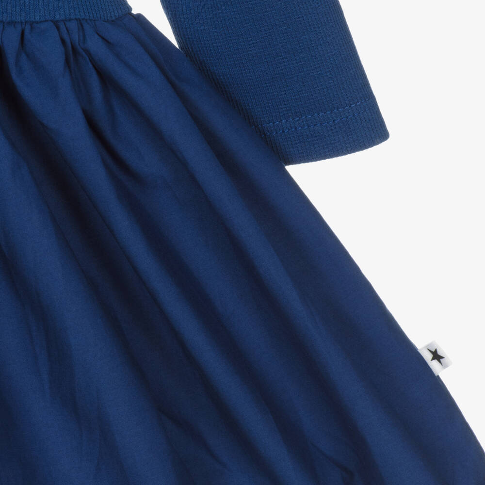 Molo-Girls Vibrant Blue Frilled Dress | Childrensalon Outlet