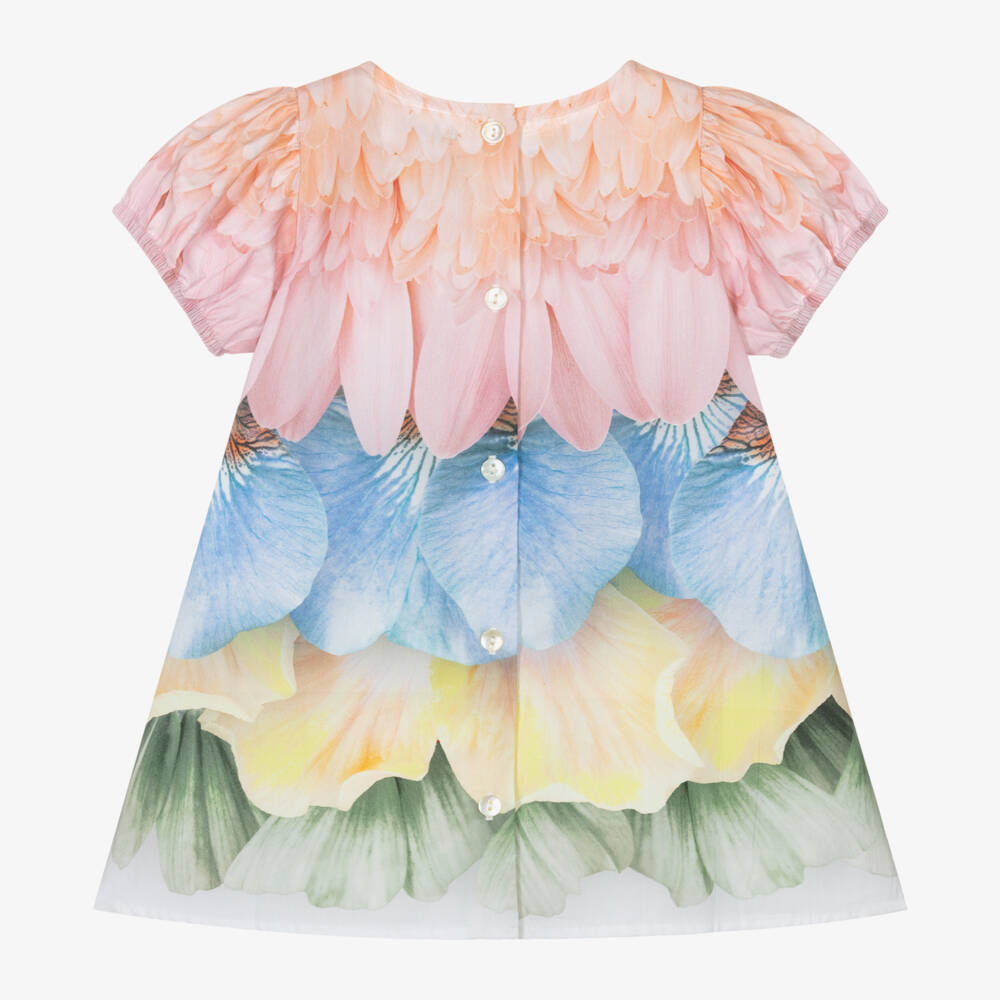 Molo-Girls Vibrant Floral Cotton Dress | Childrensalon Outlet