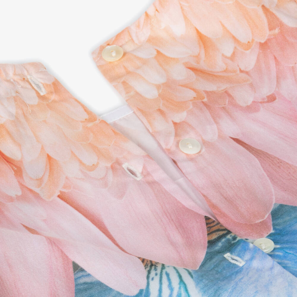 Molo-Girls Vibrant Floral Cotton Dress | Childrensalon Outlet