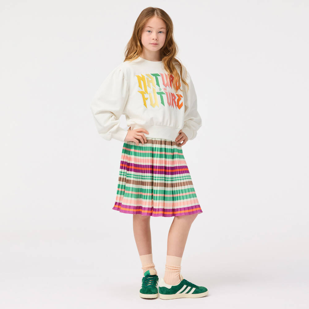 Molo-Girls Vibrant Stripe Crêpe Skirt | Childrensalon Outlet
