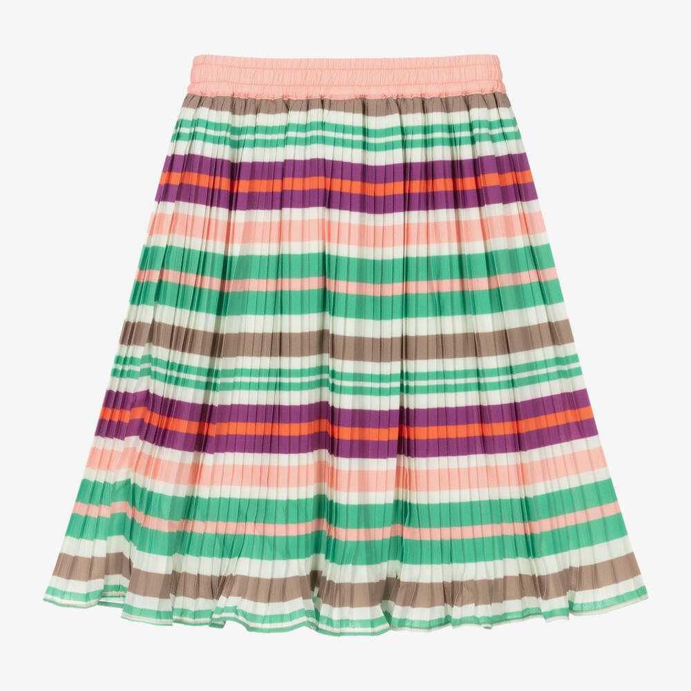 Molo-Girls Vibrant Stripe Crêpe Skirt | Childrensalon Outlet