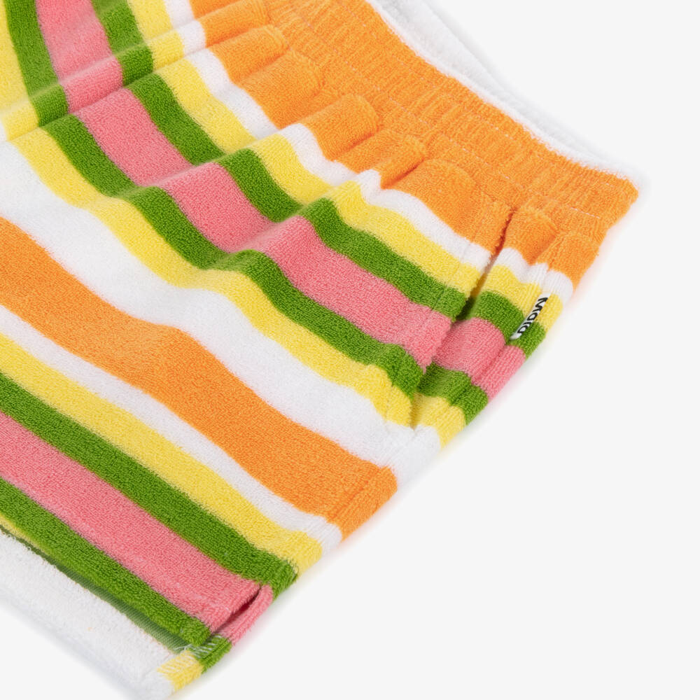 Molo-Girls Vibrant Stripe Towelling Shorts | Childrensalon Outlet