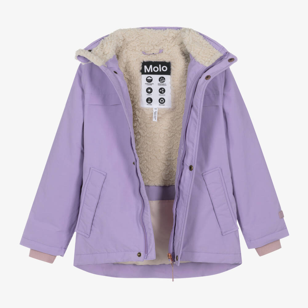 Molo-Плащ с капюшоном фиолетовый для девочек | Childrensalon Outlet