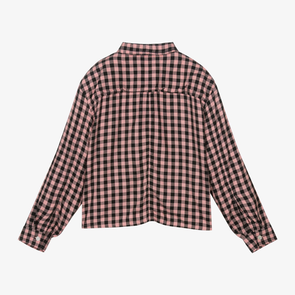 Molo-Girls Viscose Gingham Tie-Up Top | Childrensalon Outlet