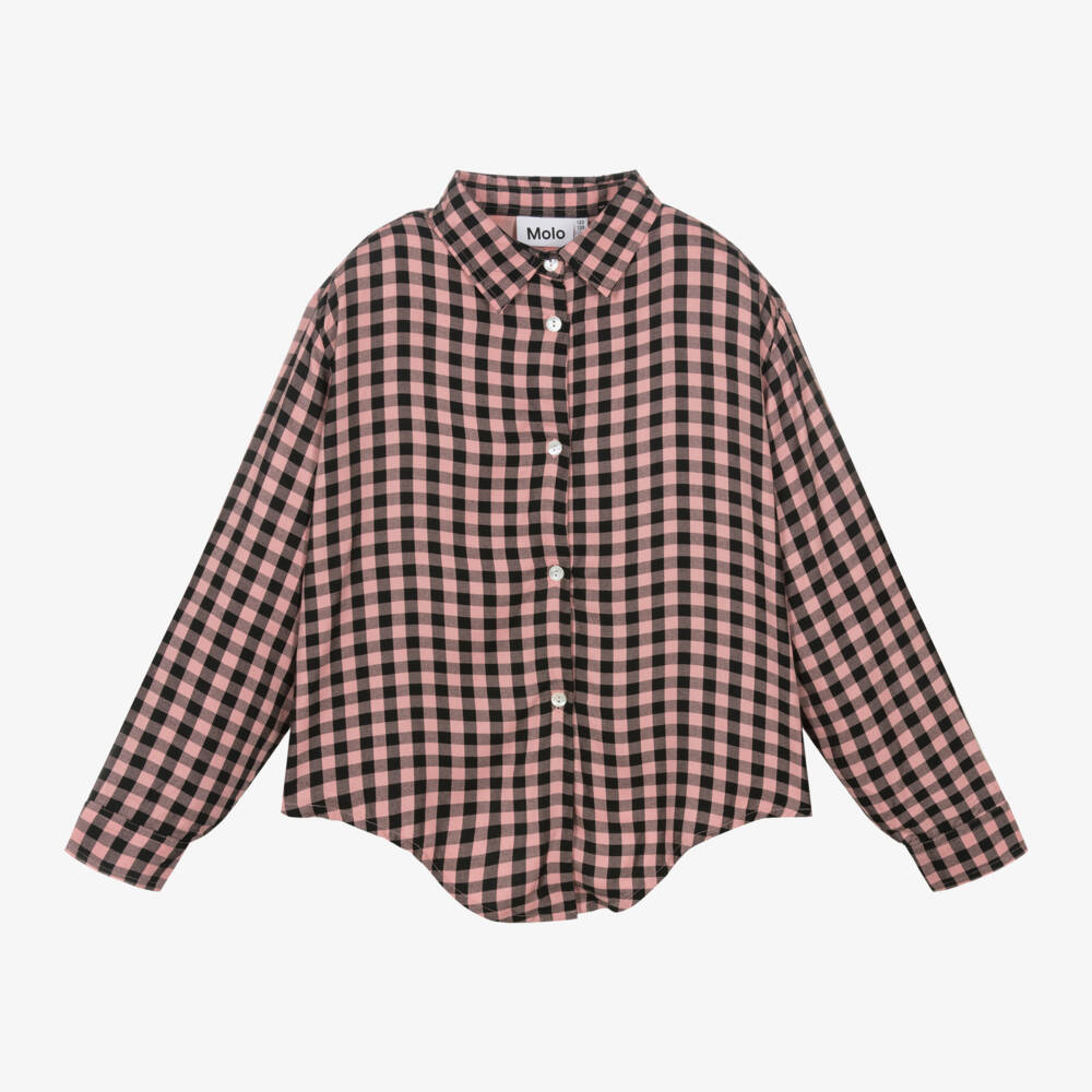 Molo-Girls Viscose Gingham Tie-Up Top | Childrensalon Outlet