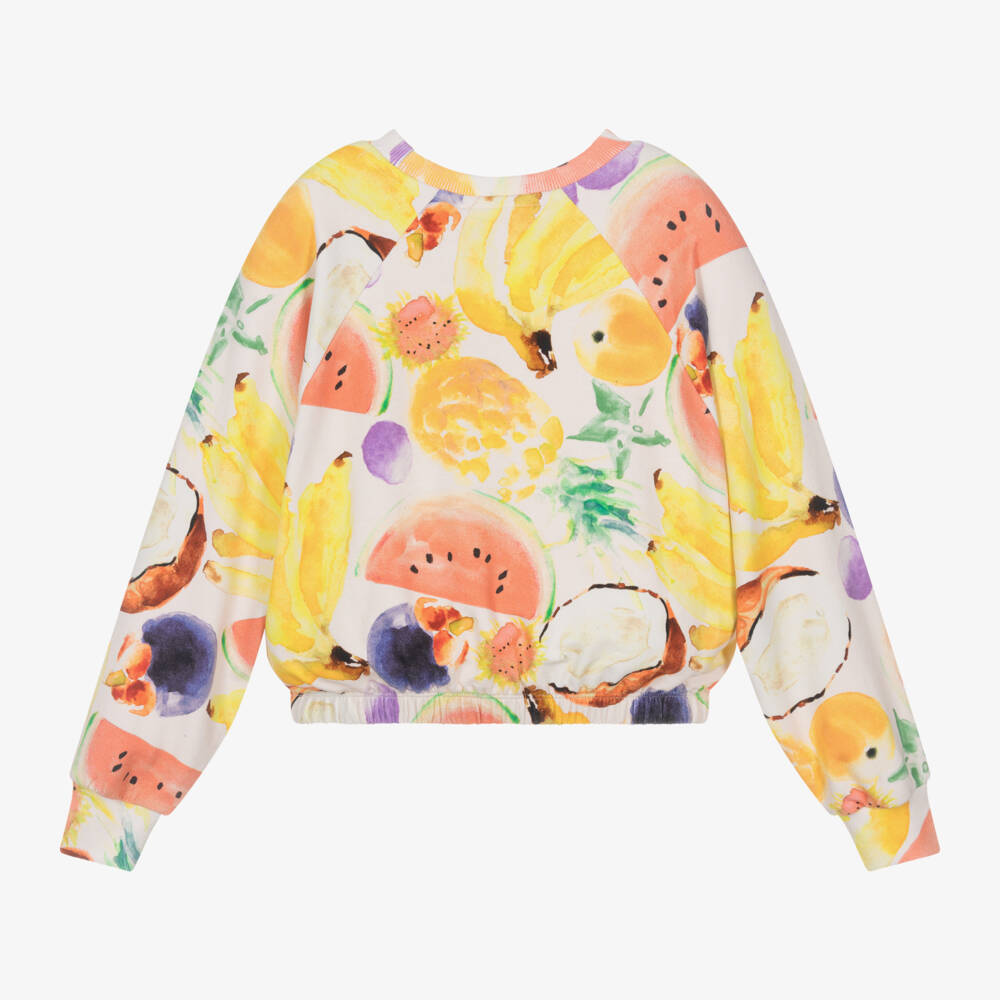 Molo-Girls Warm Beige Fruit Pullover | Childrensalon Outlet
