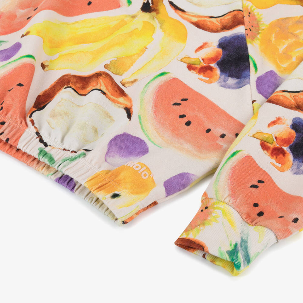 Molo-Girls Warm Beige Fruit Pullover | Childrensalon Outlet