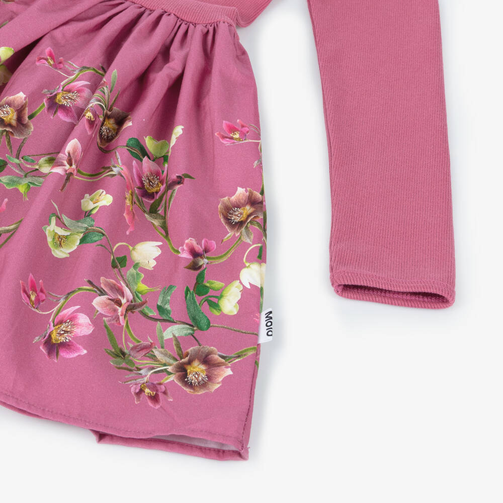 Molo-Girls Wavy Floral Cotton Dress | Childrensalon Outlet