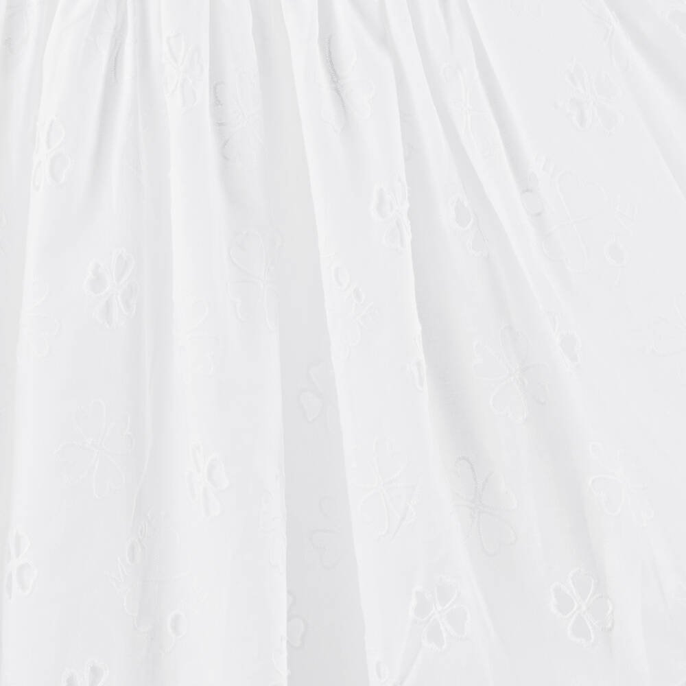 Molo-Girls White Broderie Anglaise Cotton Dress | Childrensalon Outlet