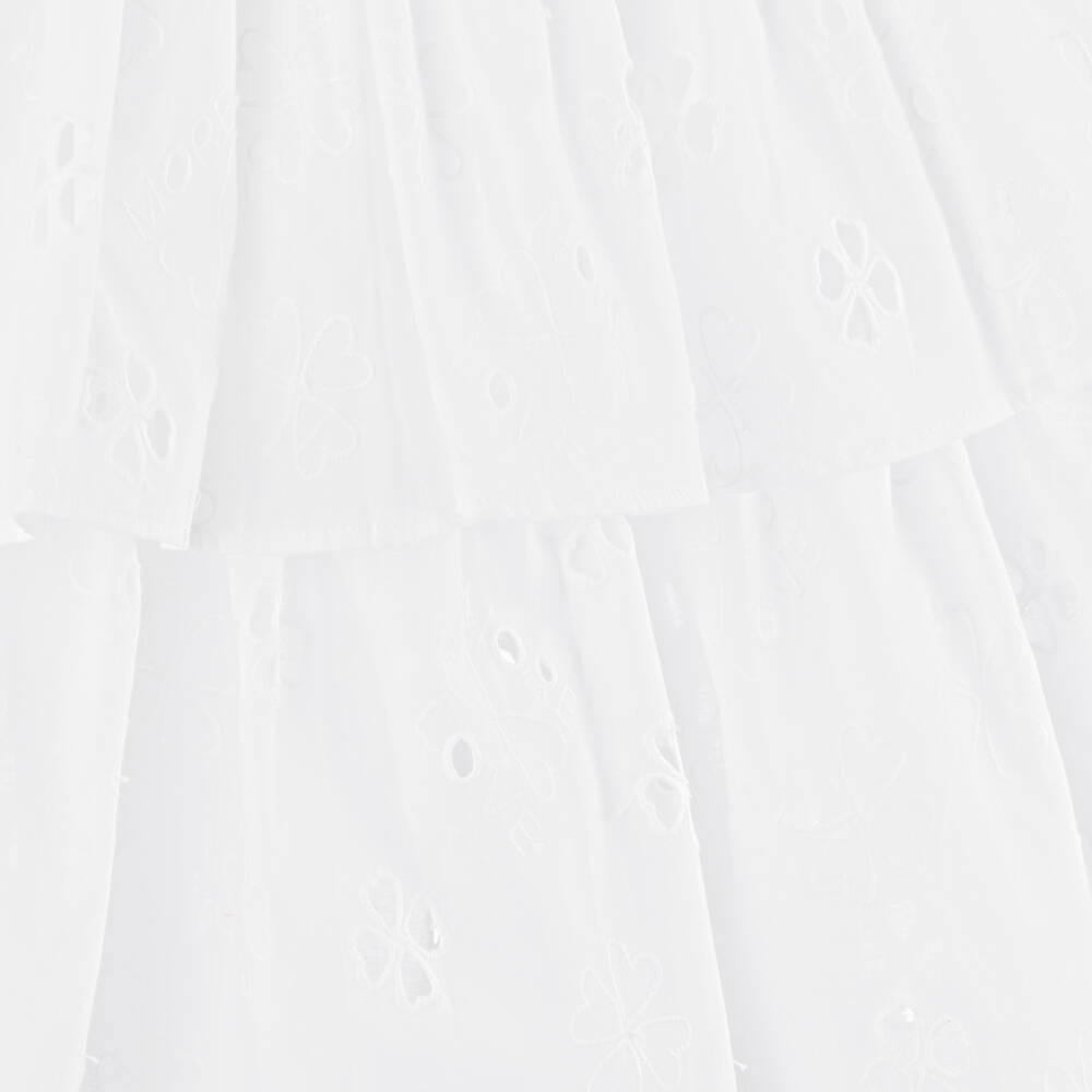 Molo-تنورة قطن عضوي برودوري عضوي لون أبيض | Childrensalon Outlet