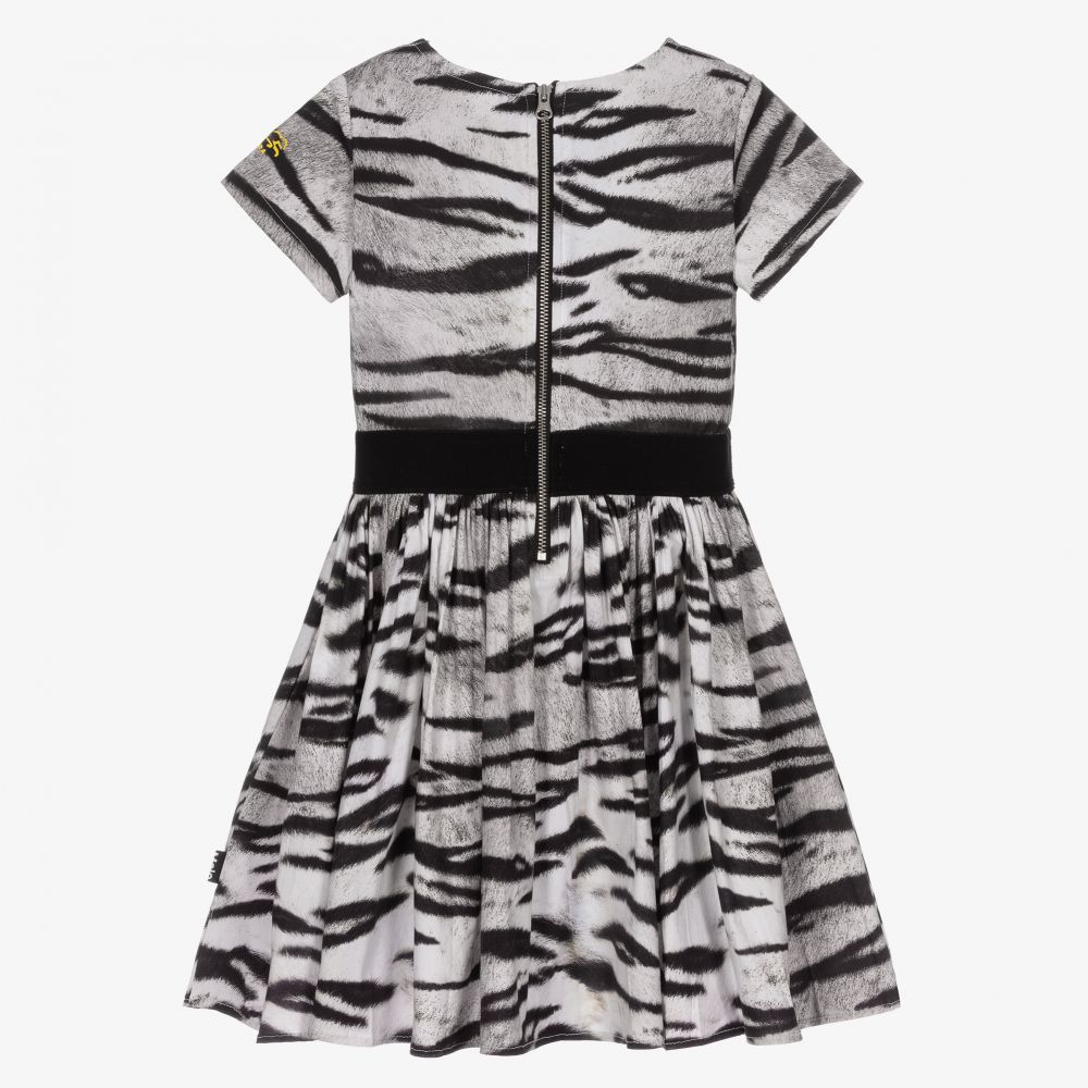 Molo-Girls White Tiger Dress | Childrensalon Outlet
