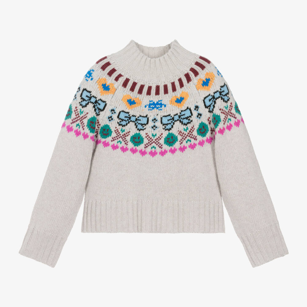 Molo-Girls Wool High Neck Sweater | Childrensalon Outlet