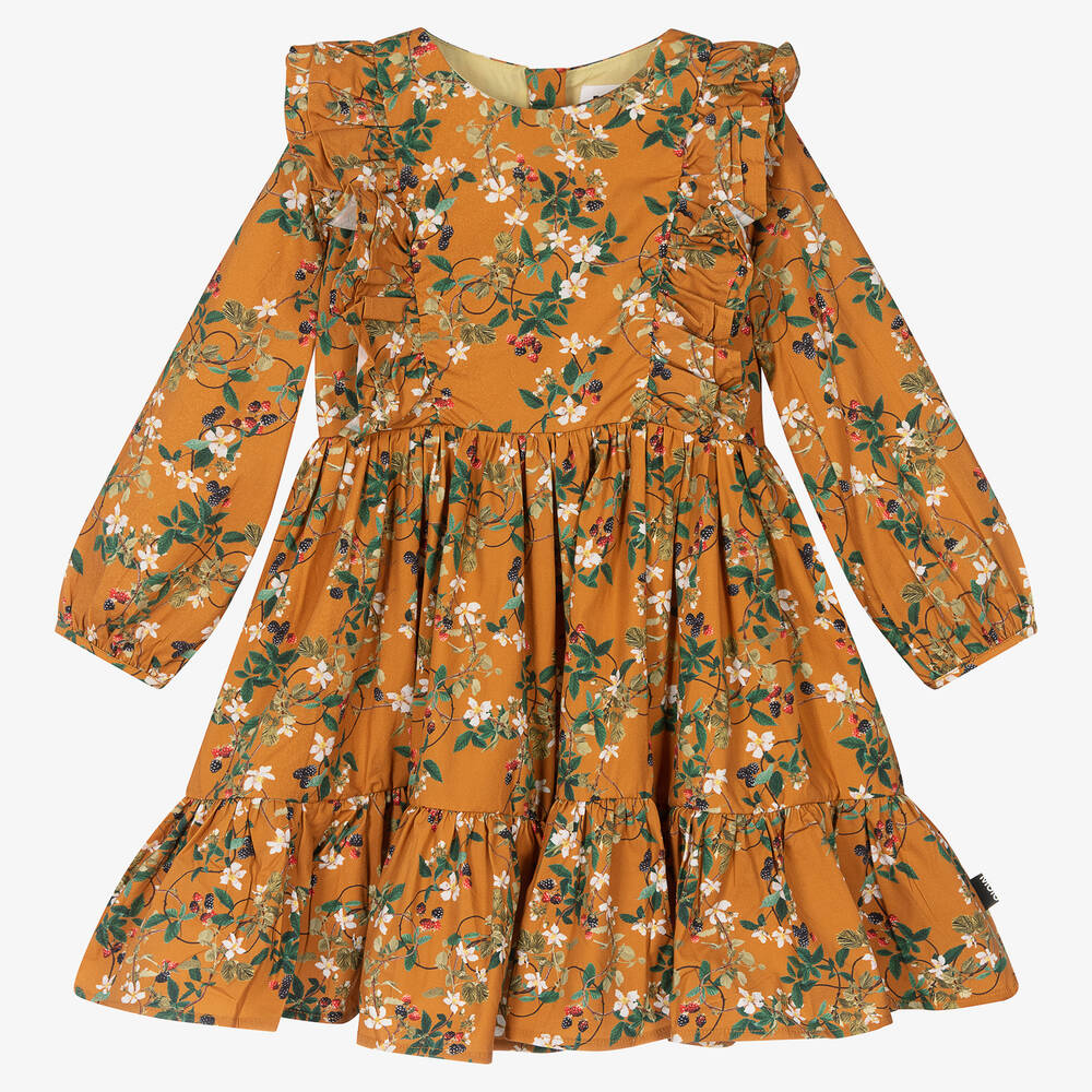 Molo - Girls Yellow Cotton Dress | Childrensalon