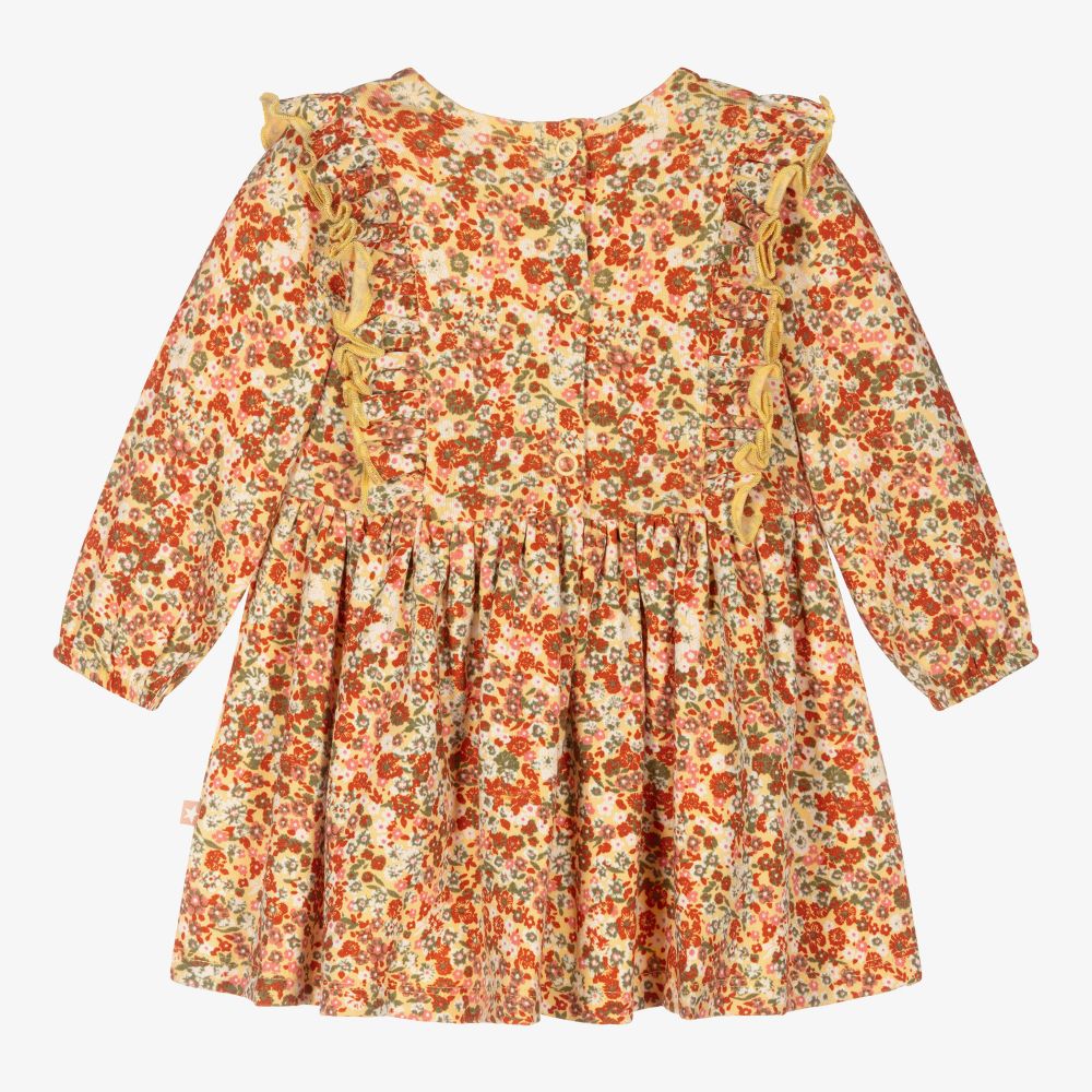 Molo-Girls Yellow Floral Dress | Childrensalon Outlet