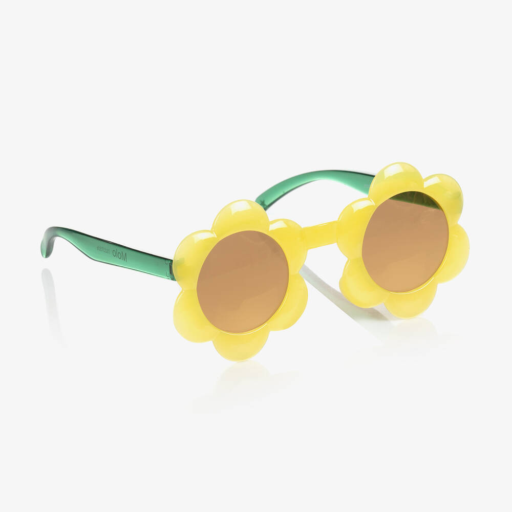 Molo - Gelbe Blumensonnenbrille (UVA/UVB) | Childrensalon