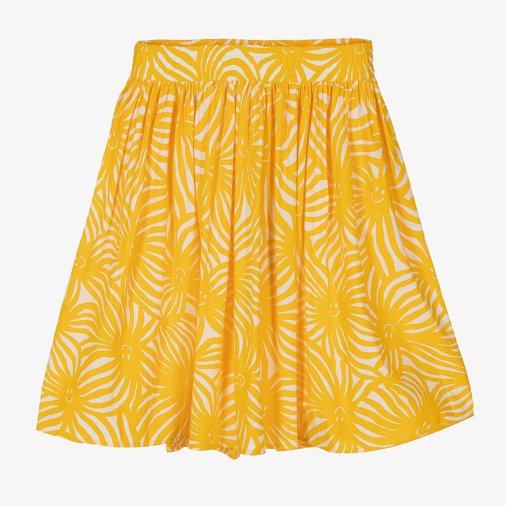 Molo - Girls Yellow Organic Cotton Skirt | Childrensalon
