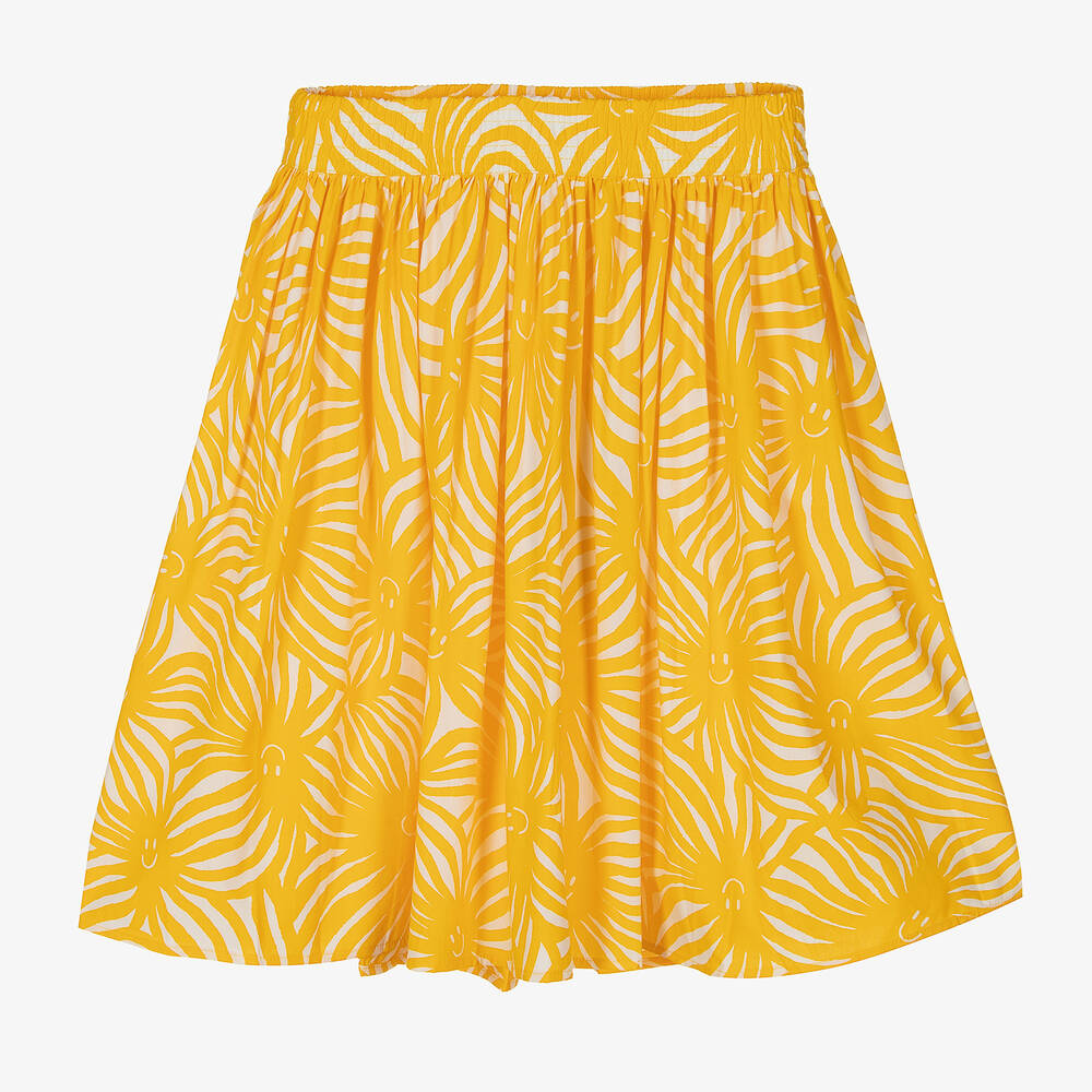 Molo - Jupe jaune en coton bio fille | Childrensalon