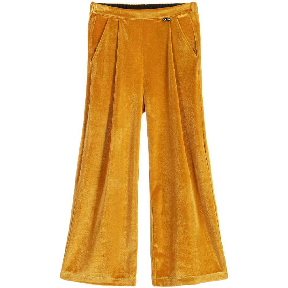Molo - Желтые велюровые брюки для девочек | Childrensalon