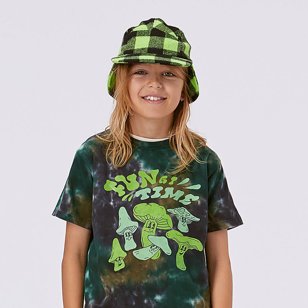 Molo-Черно-зеленая клетчатая шапка | Childrensalon Outlet