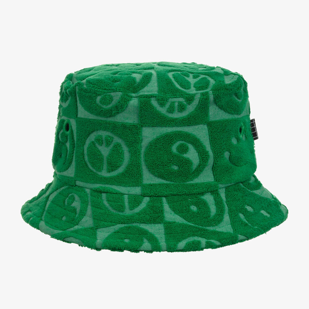 Molo-Green Cotton Towelling Bucket Hat | Childrensalon Outlet