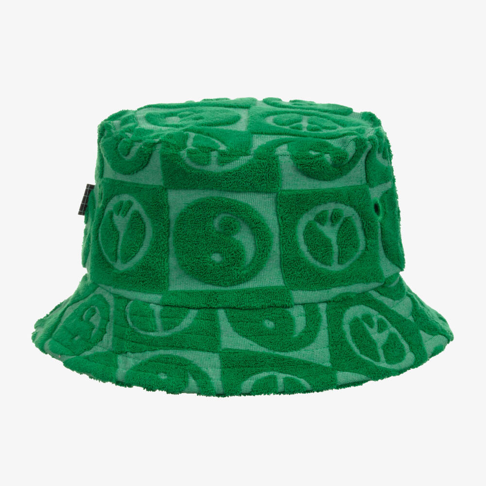 Molo-Green Cotton Towelling Bucket Hat | Childrensalon Outlet