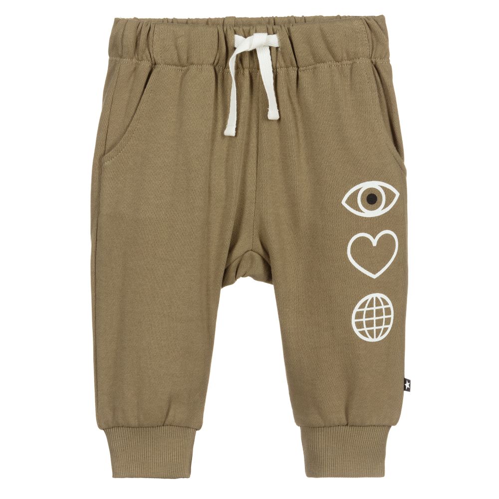 Molo - Green Organic Cotton Joggers | Childrensalon