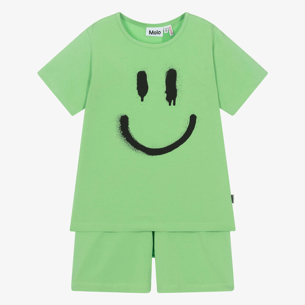 Molo-Green Organic Cotton Short Pyjamas  | Childrensalon Outlet