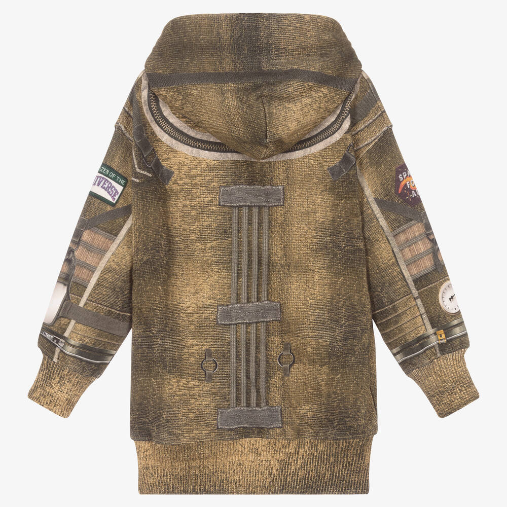 Molo-Зеленая худи из органического хлопка в стиле костюма космонавта | Childrensalon Outlet
