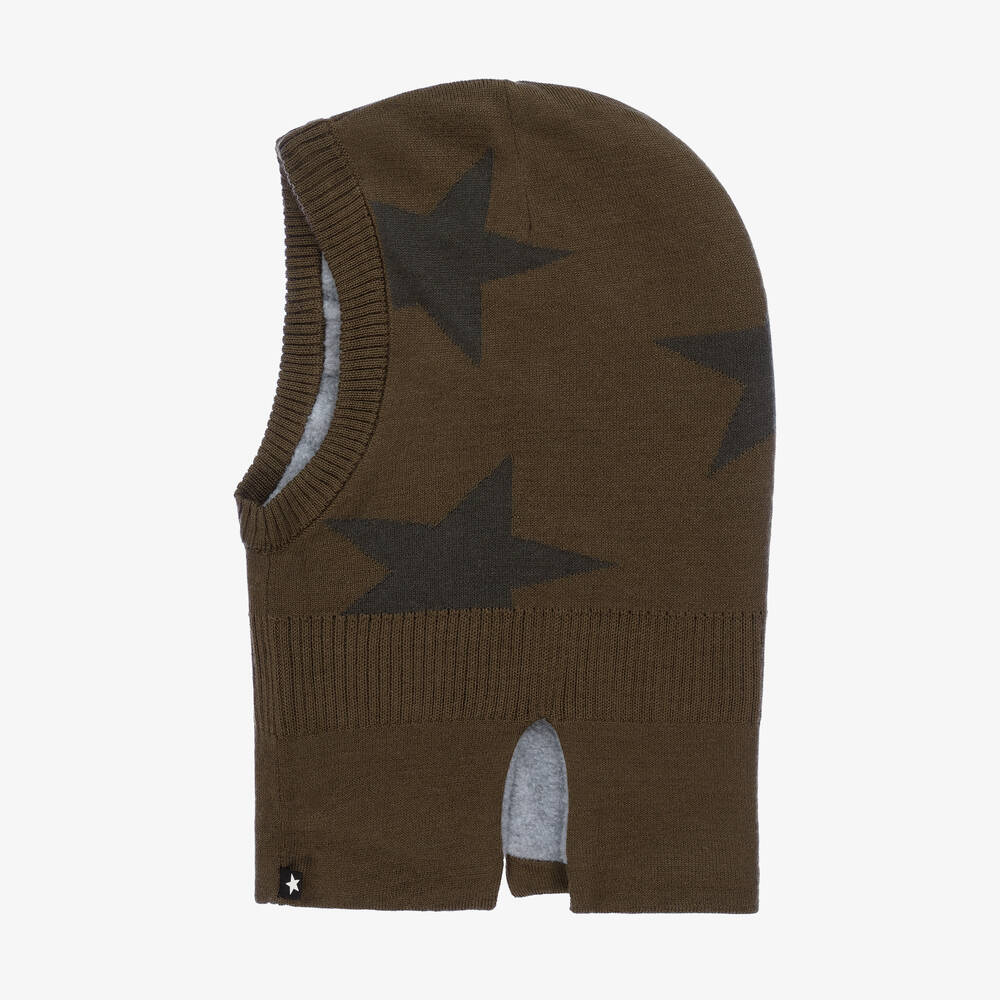 Molo-Green Star Wool Balaclava | Childrensalon Outlet