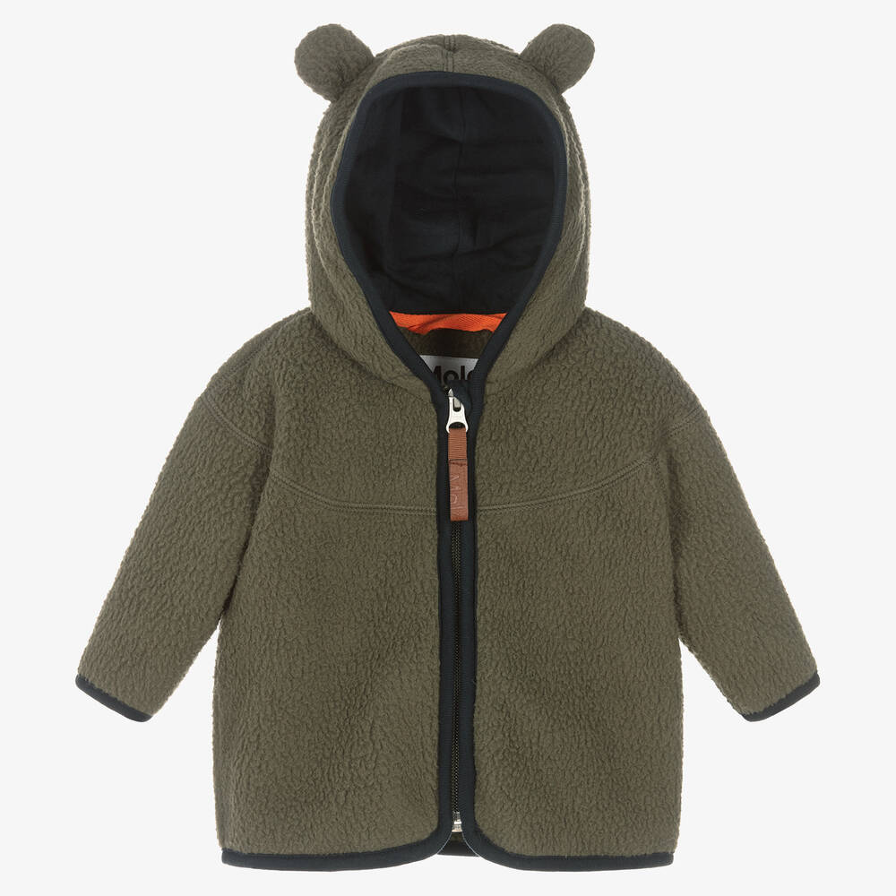 Molo - Green Teddy Fleece Jacket | Childrensalon
