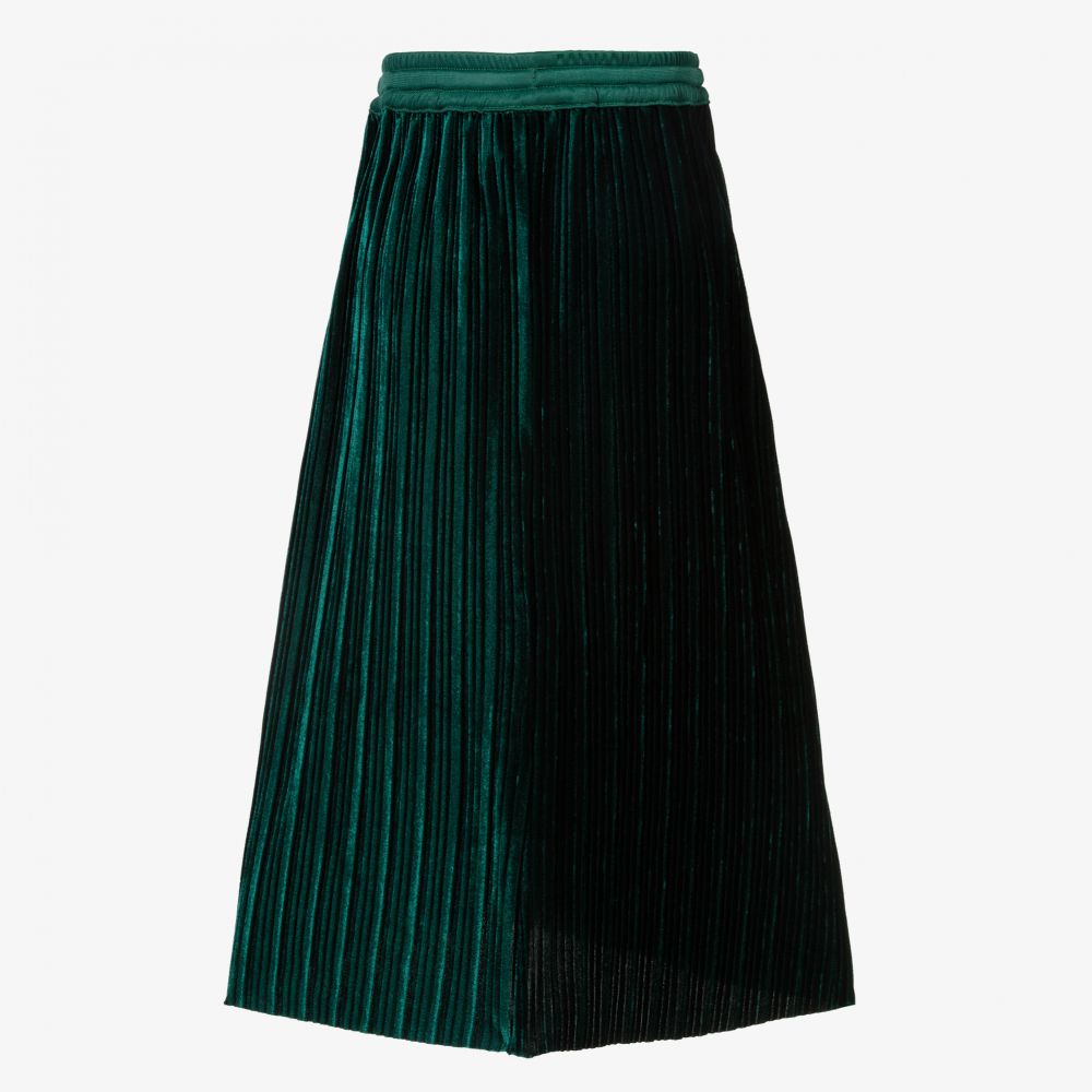 Molo-Длинная зеленая велюровая юбка | Childrensalon Outlet