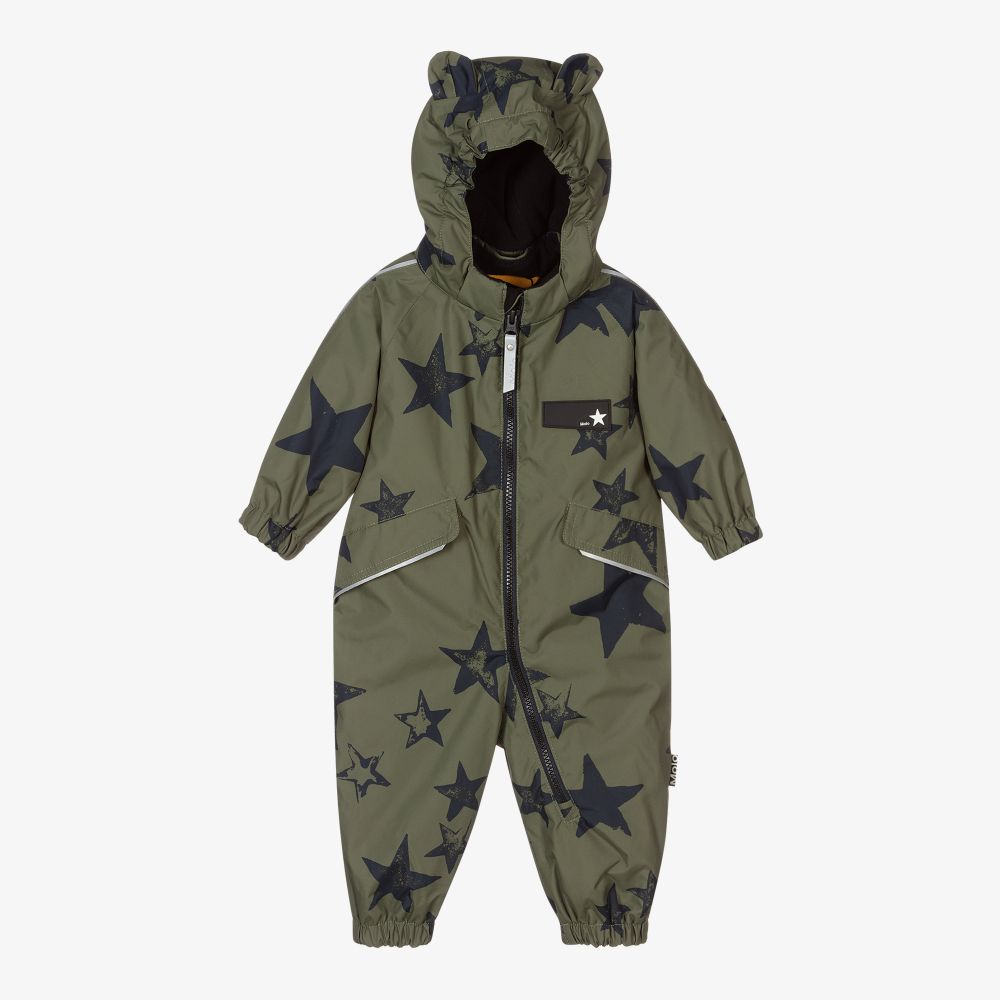 Molo - Green Waterproof Snowsuit  | Childrensalon