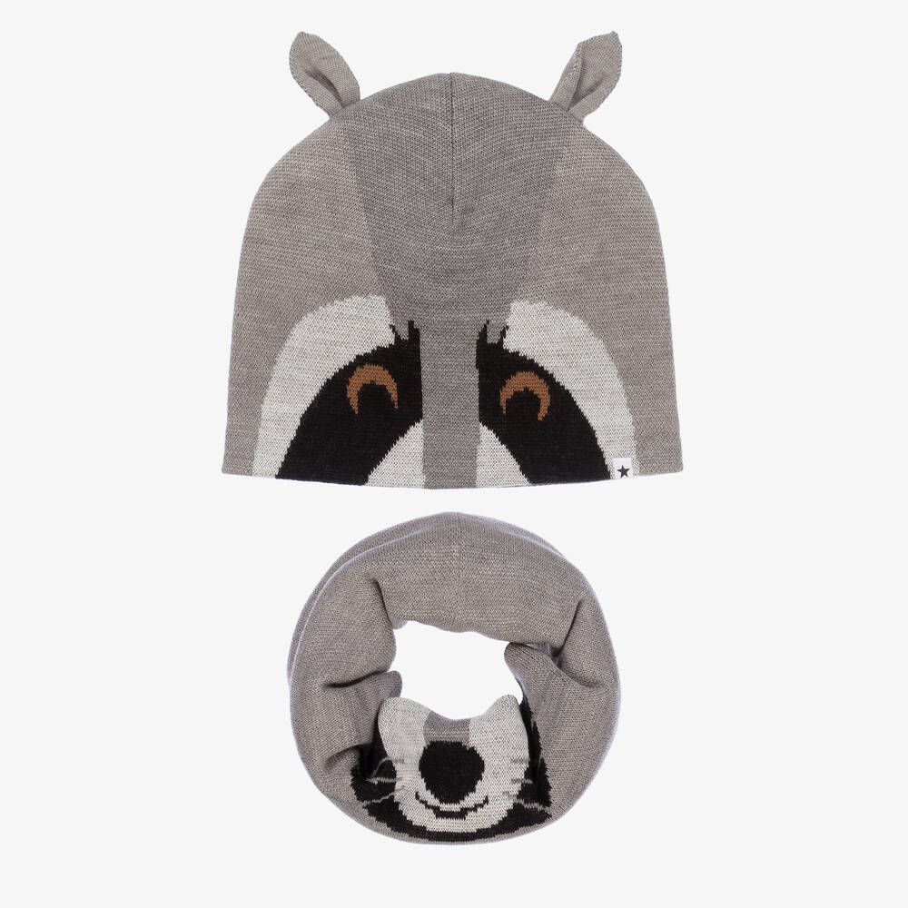 Molo - Ensemble bonnet et snood gris | Childrensalon