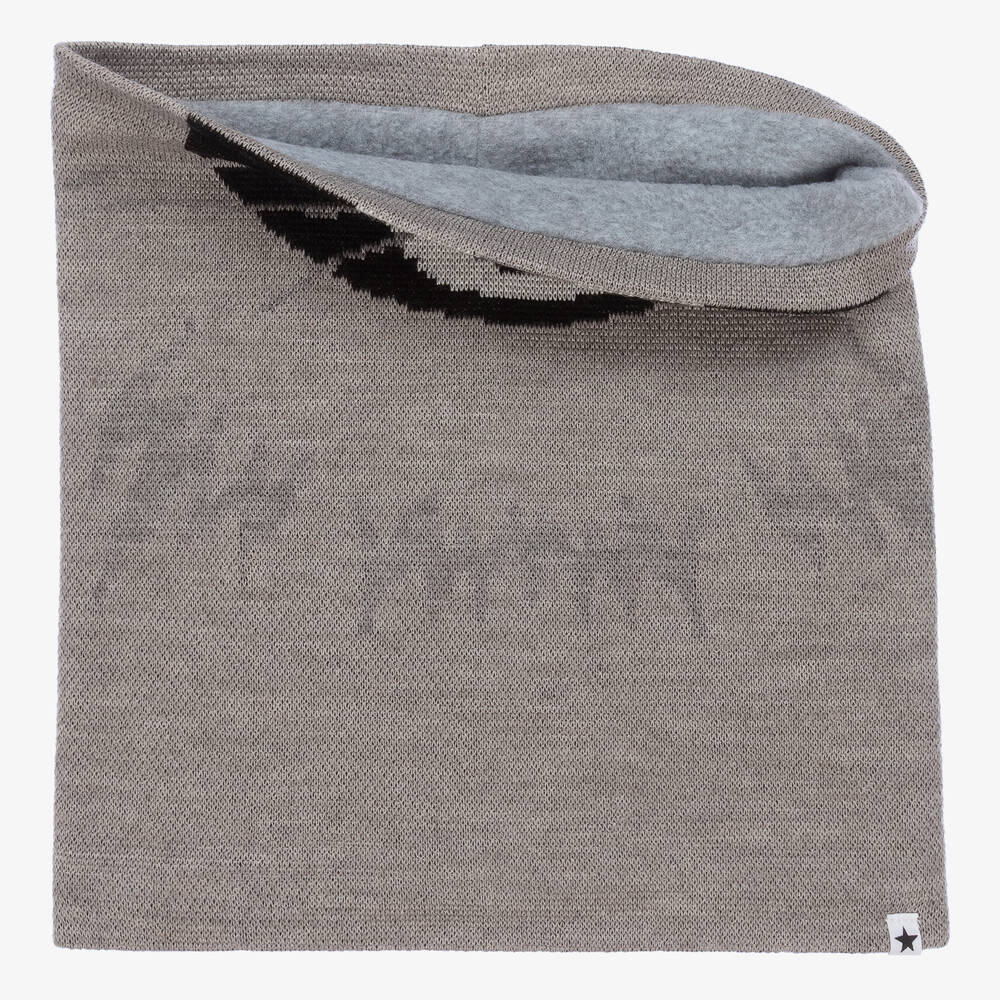 مولو-طقم قبعة وسنود مزيج صوف وأكريليك لون رمادي | Childrensalon Outlet