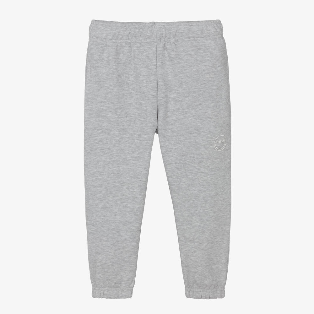 Molo - Grey Marl Cotton Joggers | Childrensalon