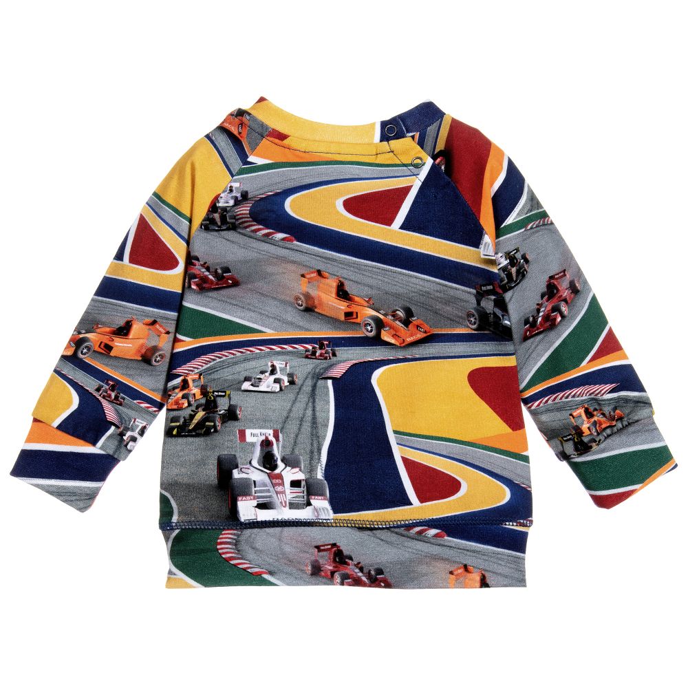 Molo-Grey Organic Cotton Top | Childrensalon Outlet