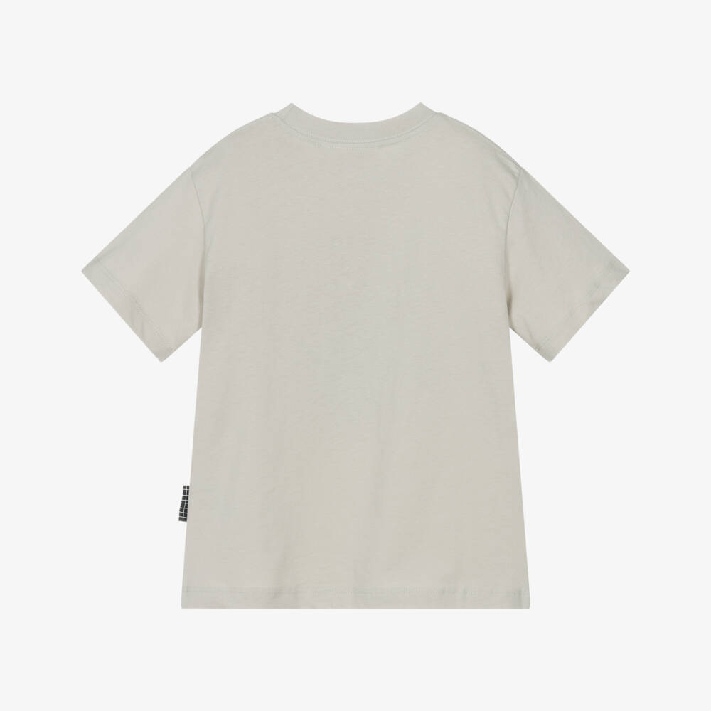 Molo-Grey Smiley T-shirt | Childrensalon Outlet