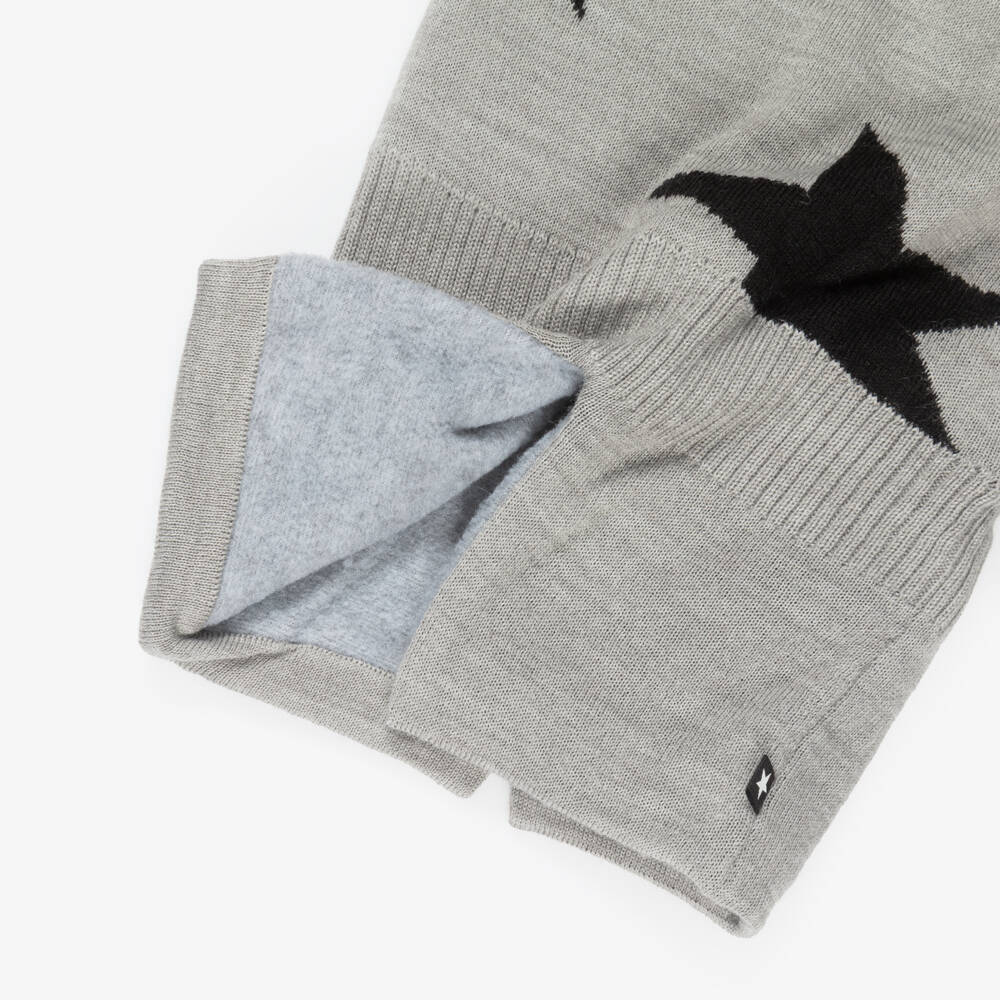Molo-Grey Wool Knit Star Balaclava | Childrensalon Outlet