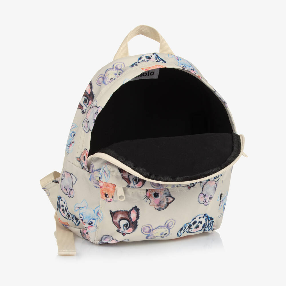 Molo-Ivory Animal Print Backpack (30cm) | Childrensalon Outlet