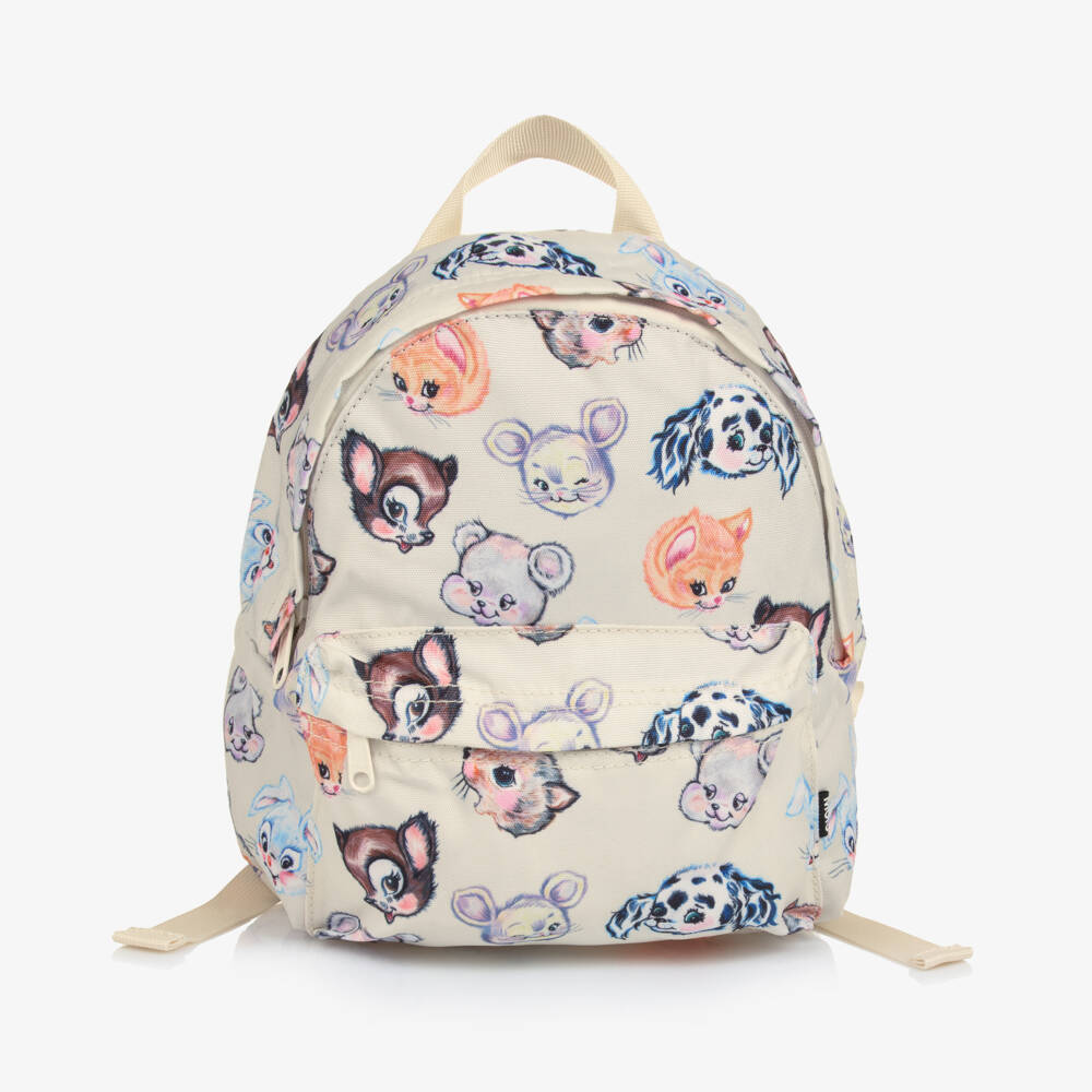 Molo-Ivory Animal Print Backpack (30cm) | Childrensalon Outlet